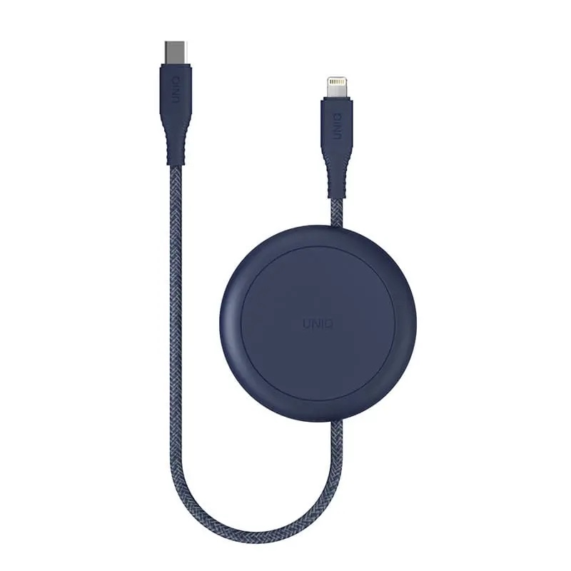 UNIQ HALO USB-C to Lightning CABLE 1.2M with Smart Cable Organiser - Ash Blue