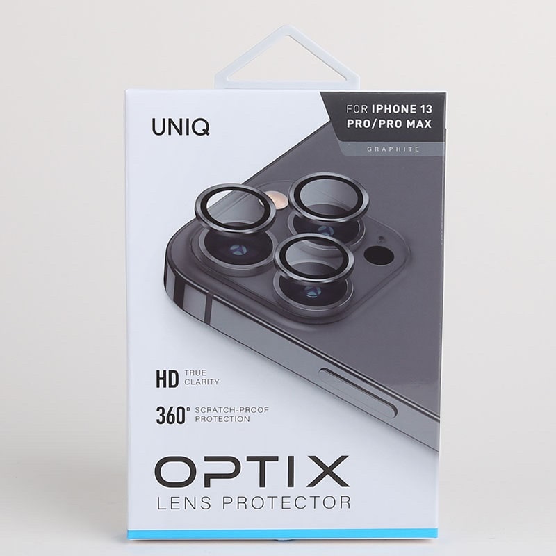 UNIQ Optix iPhone 13 Pro / 13 Pro Max Camera Lens Protector - Graphite