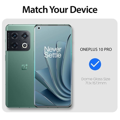 Whitestone [Dome Glass] For OnePlus 10 Pro Tempered Glass Screen Protector – Liquid Dispersion Tech – 2 Pack with UV