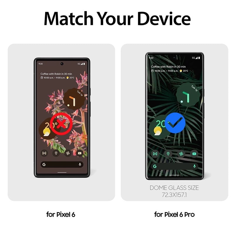 Whitestone [Dome Glass] For Google Pixel 6 Pro Tempered Glass Screen Protector – Liquid Dispersion Tech – Pack of 1 without UV and 1 Camera Protector