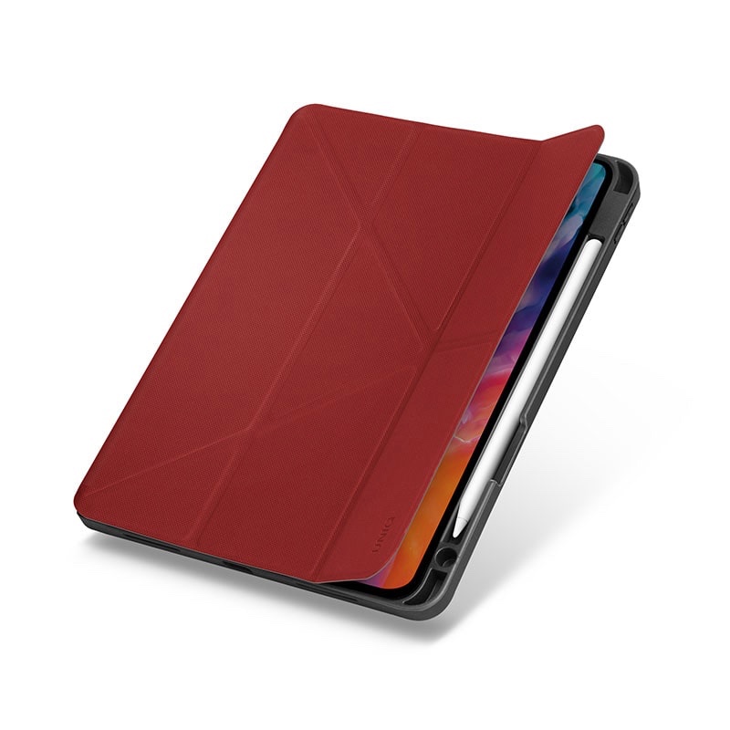 UNIQ TRANSFORMA RIGOR New iPad Air 10.9 (2020) Antimicrobial Case - Coral (Red)