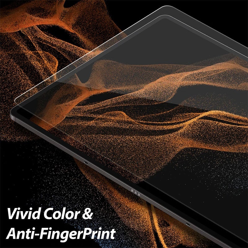 Whitestone [EZ] Samsung Galaxy Tab S8 Ultra Tempered Glass Screen Protector with Installation Jig