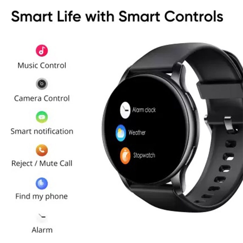 DIZO Watch R AMOLED with 45mm Dial Size (by Realme TechLife) - Classic Black