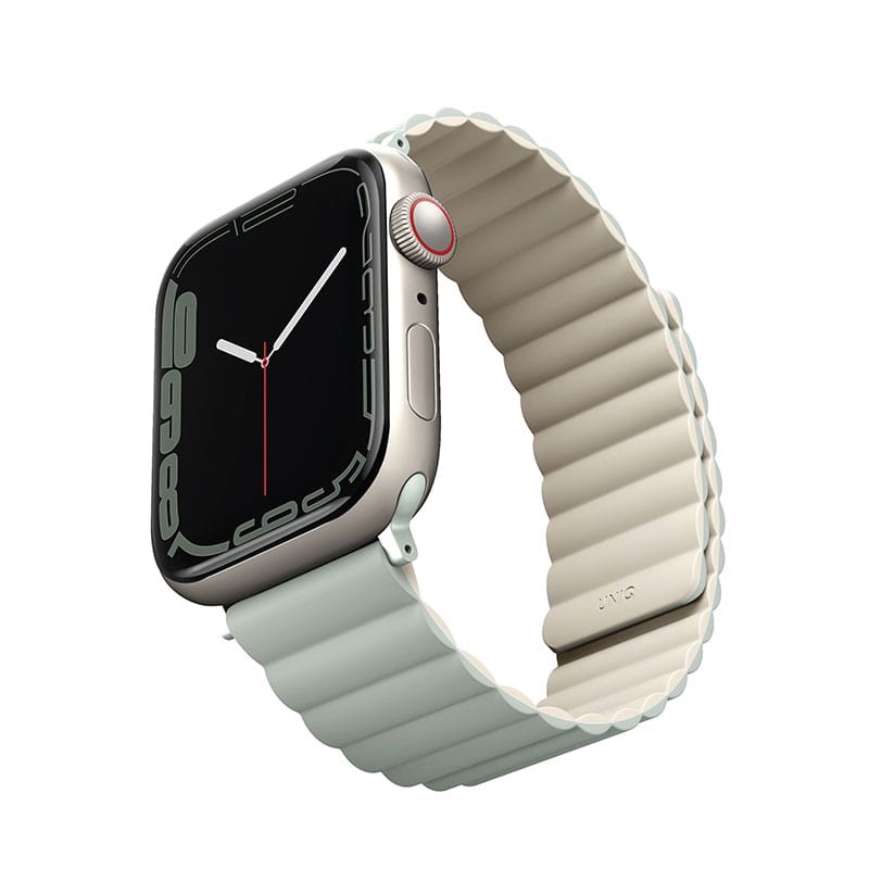 UNIQ REVIX Reversible Magnetic Apple Watch Strap for Series 1-10, SE/SE2  40/41/42MM - Sage (Sage/Beige)