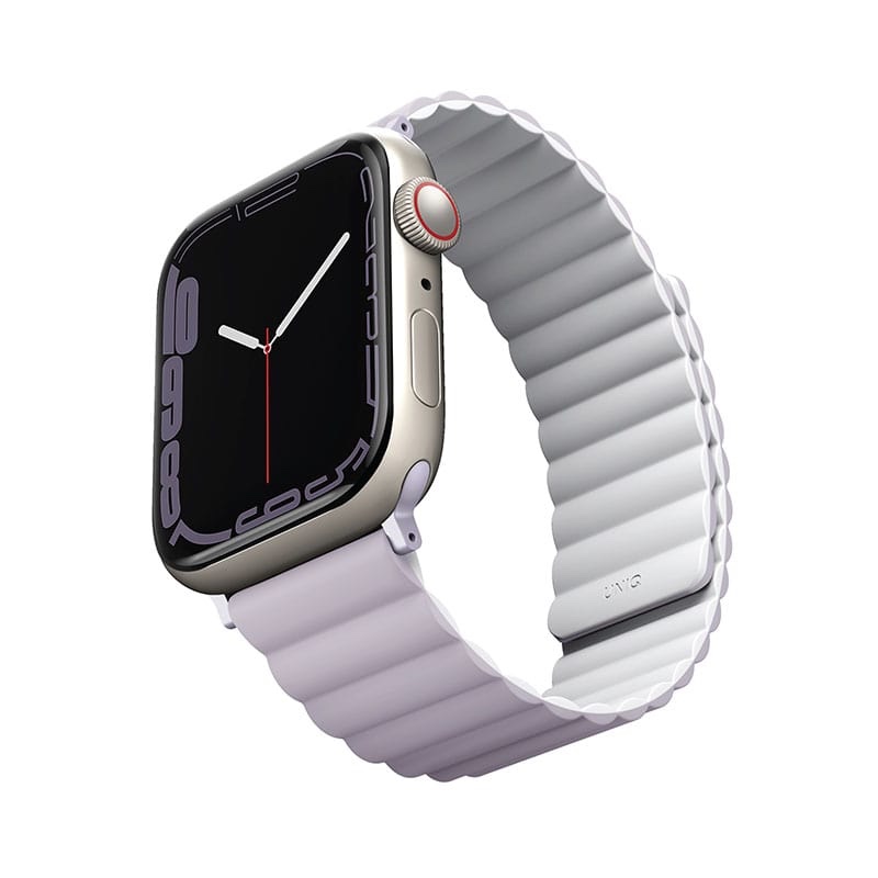 UNIQ REVIX Reversible Magnetic Apple Watch Strap for Series 1-10, SE/SE2 & Watch Ultra  49/45/44/46MM - Lilac (White)
