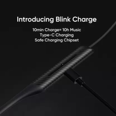 DIZO Wireless Dash with 30H play and Blink Fast Charging (by realme Techlife) - Black