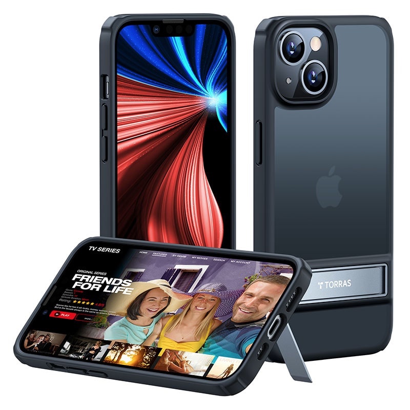 Torras Marsclimber Series Phone Case for iPhone 14 Plus 6.7 inch - Black