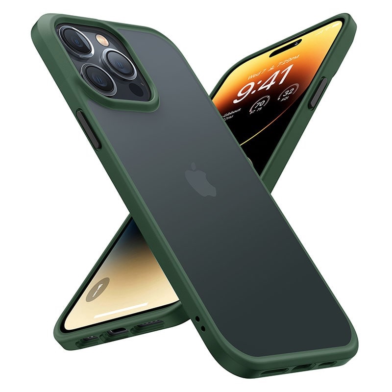 Torras Guardian Series Phone Case for iPhone 14 Pro Max 6.7 Inch - Dark Green