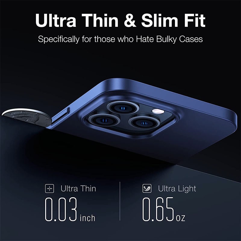 Torras Decency Series Magsafe Compatible Phone Case for iPhone 14 Pro Max 6.7 Inch - Navy Blue - X003EM1PHJ