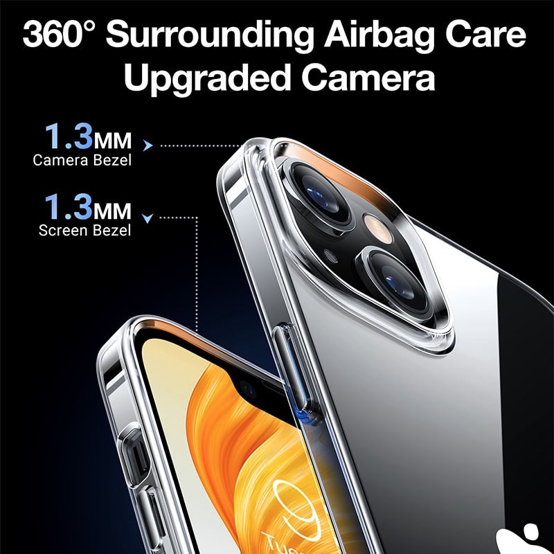 Torras Crystal Clear Series Phone Case for iPhone 14 Plus 6.7 Inch - Clear