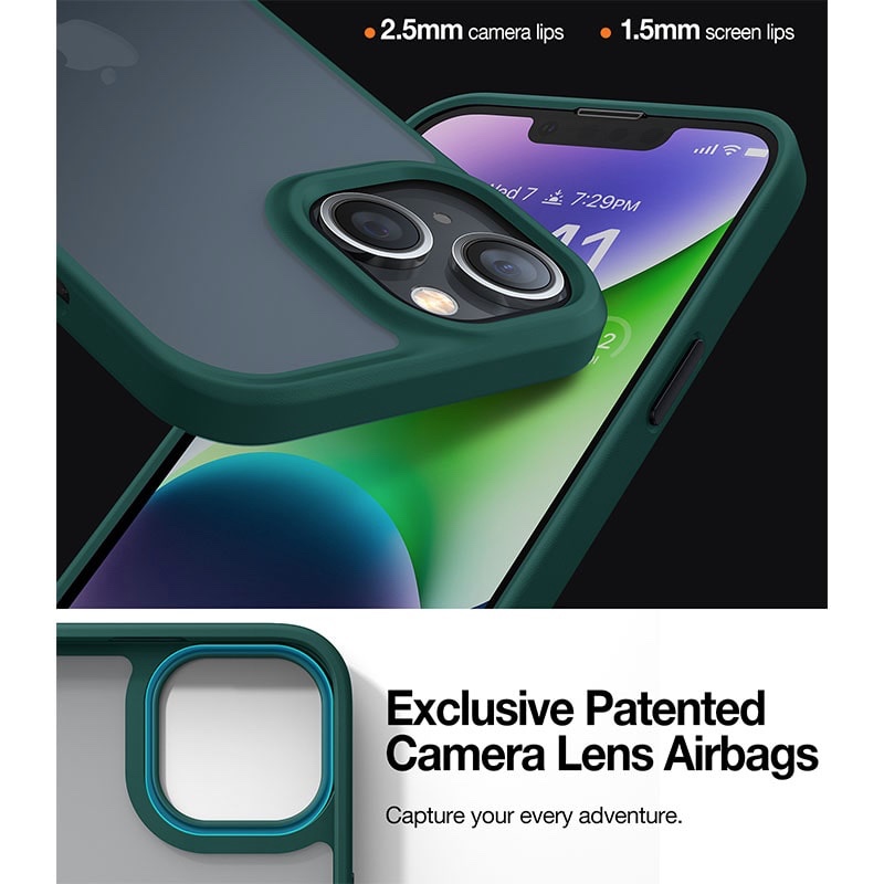 Torras Guardian Series Phone Case for iPhone 14 6.1 Inch - Dark Green