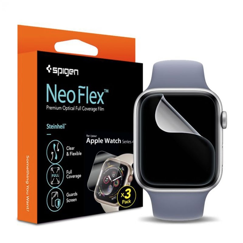 Spigen Neo Flex Screen Guard For Apple Watch Series 6/SE/5/4 (44mm) Case Friendly - Pack of 3