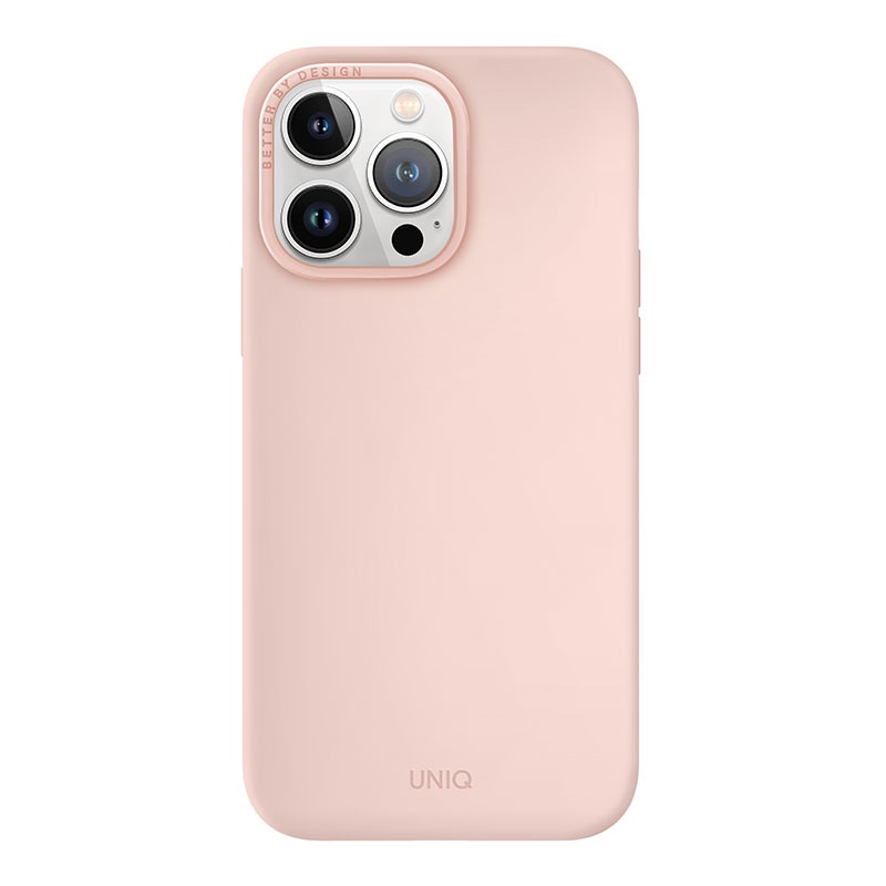 UNIQ Lino Hue Phone Case for iPhone 14 Pro Max with MagClick/Magsafe Charging - Blush (Pink)