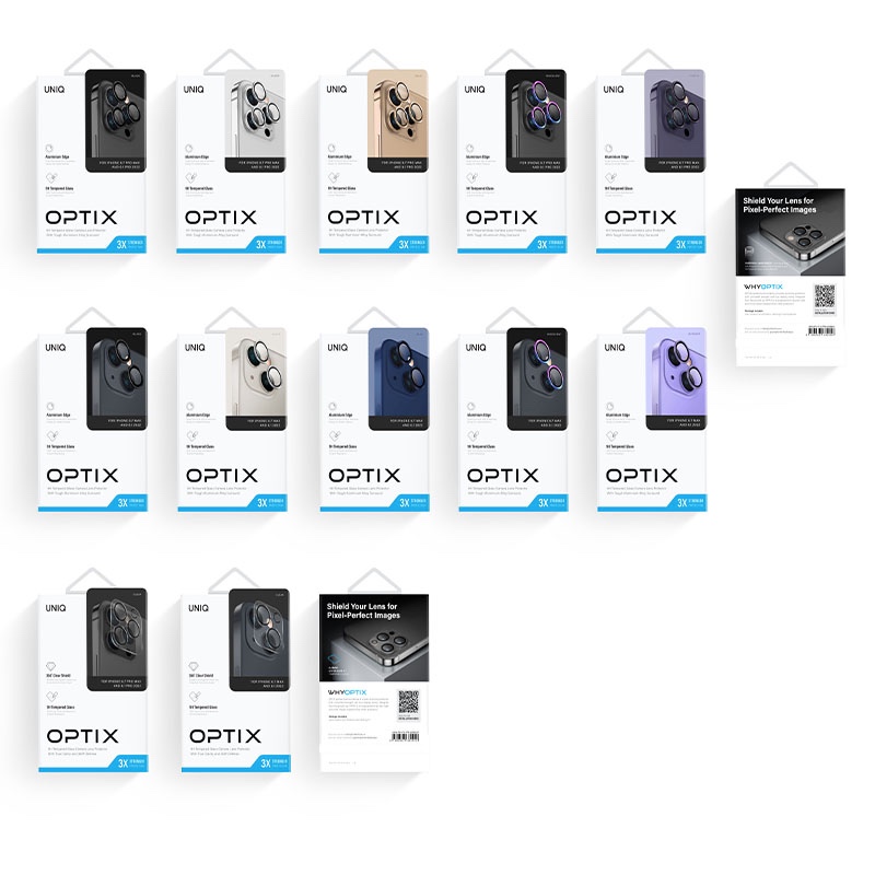 UNIQ OPTIX Camera Lens Protector for iPhone 14 Pro / 14 Pro Max - Fig (Purple)