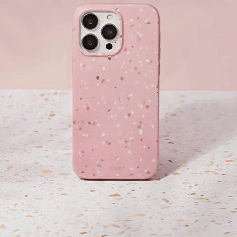 UNIQ COEHL Terrazzo Phone Case for iPhone 14 Pro - Coral (Pink)