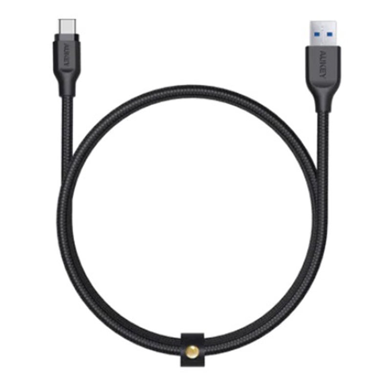 Aukey CB-AC1 – Braided Nylon USB 3.0 Gen 1 A to C Cable (3.95ft) - Black