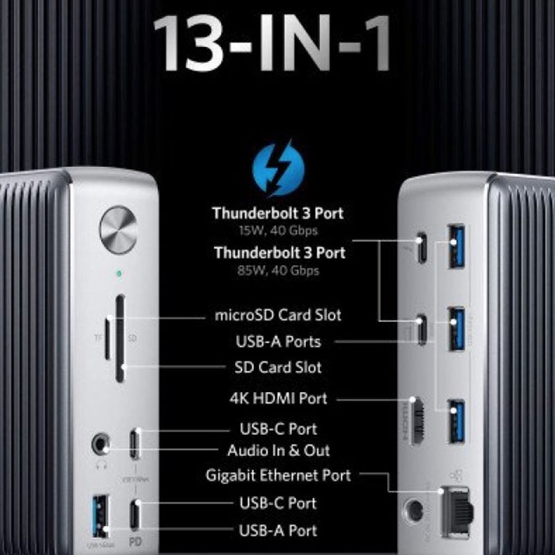 Anker 577 Thunderbolt Docking Station (13-In-1, Thunderbolt 3)