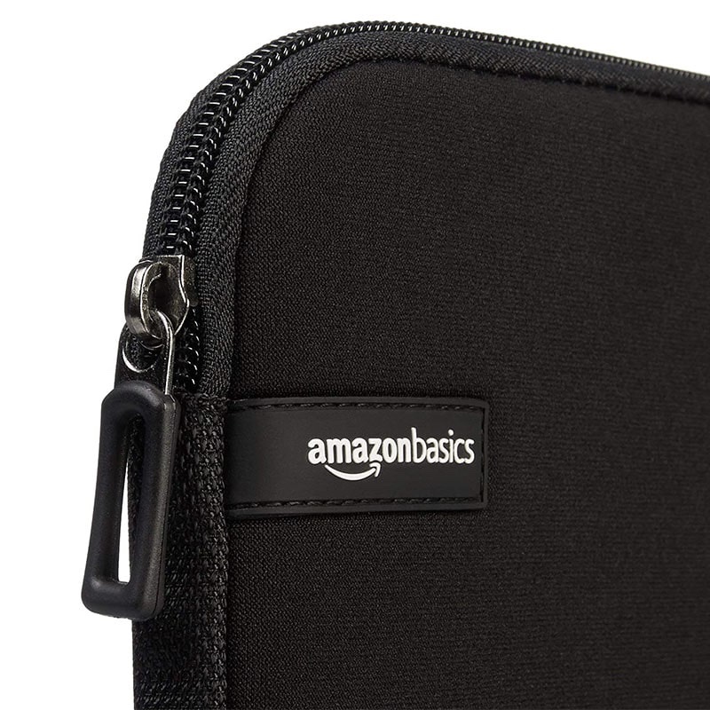 Amazon Basics 14-Inch Laptop Sleeve, Protective Case with Zipper – Black