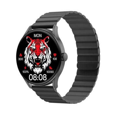 Xiaomi Imilab Imiki TG1 Smart Bluetooth Calling Watch with Magnetic Strap Global with Extra Silicone Strap - Black