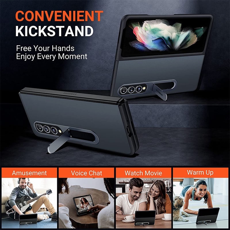 Torras UPRO Matte Series Phone Case for Samsung Galaxy Z Fold 3 – Black