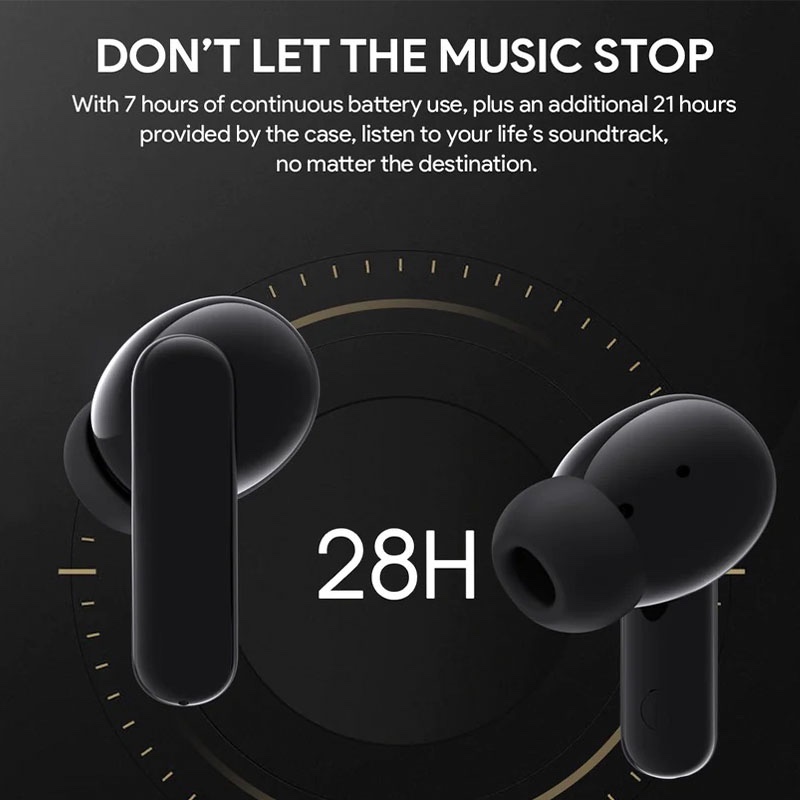Aukey True Wireless Earbuds with 10mm Driver, 28H Playtime, Bluetooth 5.1, IPX5 Waterproof - (EP-M1S) - Black