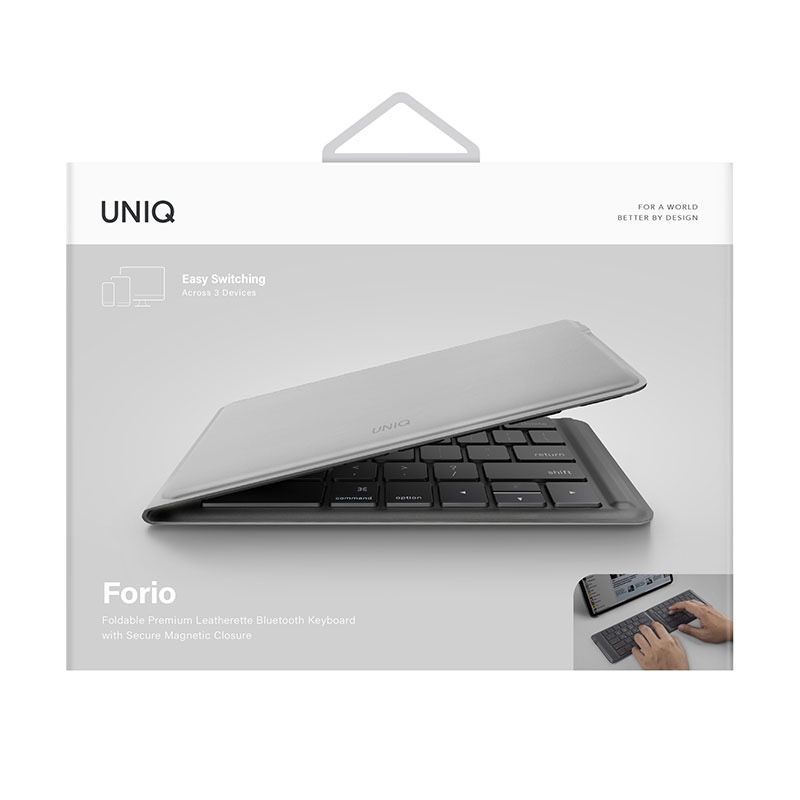 UNIQ Forio Foldable Bluetooth Keyboard - Chalk (Grey)
