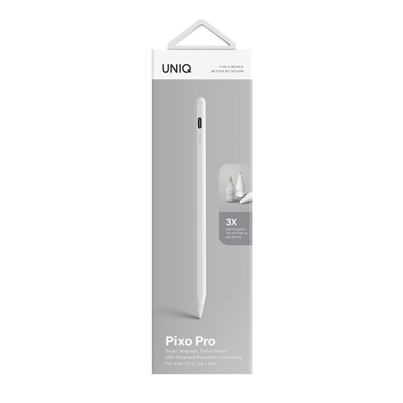 UNIQ Pixo Pro Magnetic Stylus With Wireless Charging for iPad - Dove (White)