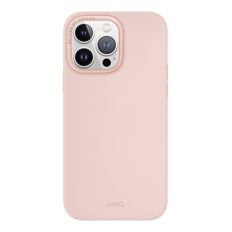 UNIQ Lino Hue MagClick Magsafe Compatible Phone Case for iPhone 15 Pro Max – Blush Pink