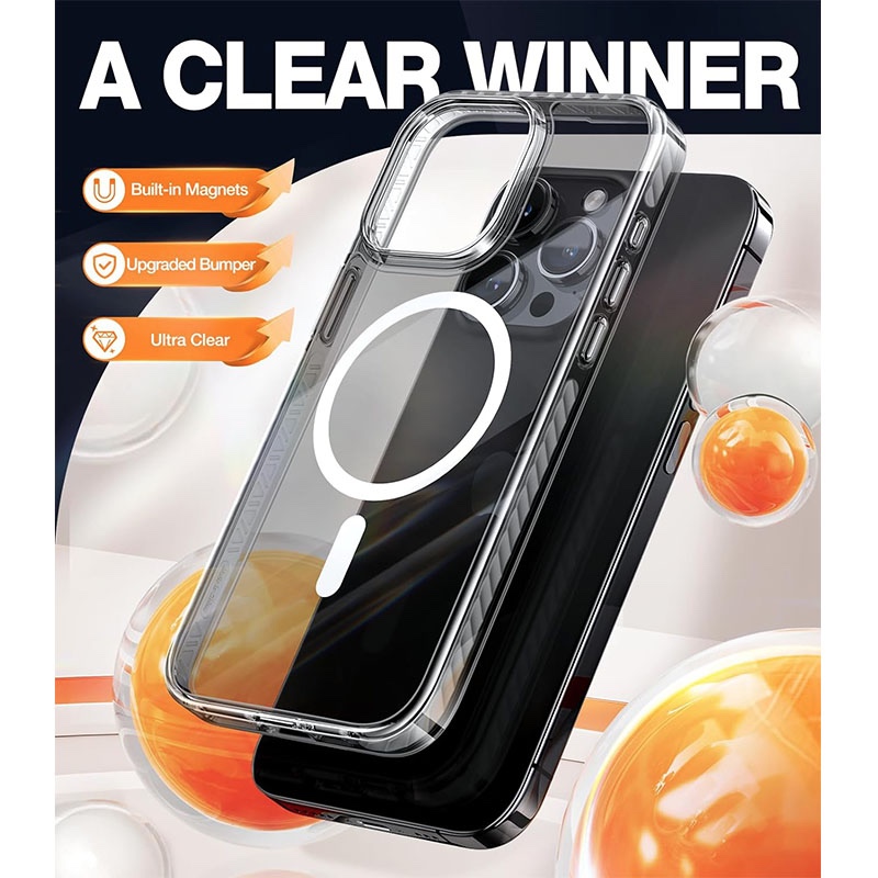 Torras Sparka-Mag Series Magsafe Compatible Phone Case for iPhone 15 Pro Max 6.7? – Black