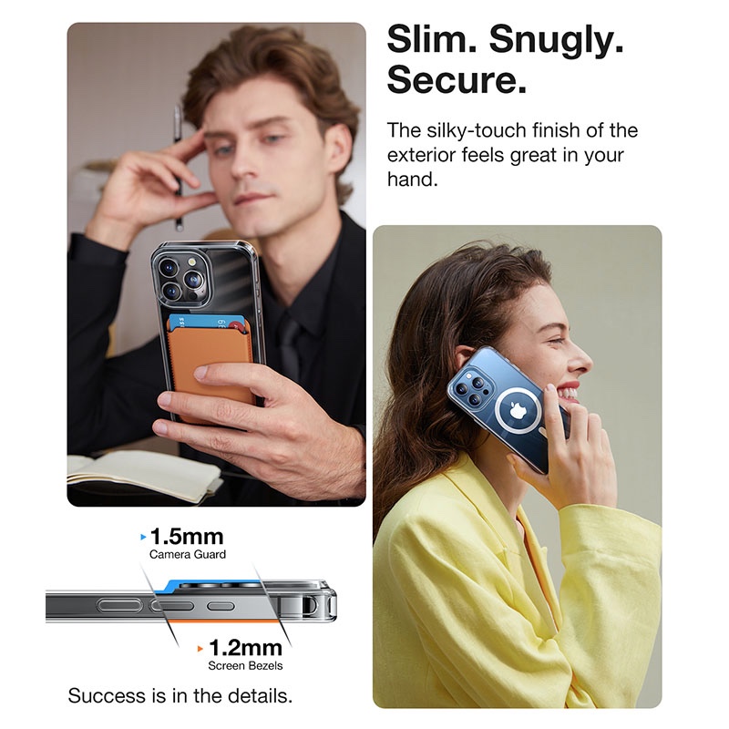 Torras Diamond-Mag Series Magsafe Compatible Phone Case for iPhone 15 Pro Max 6.7? – Navy Blue