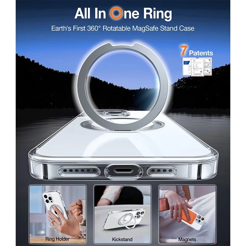 Torras UPRO Ostand Pro Series Magsafe Compatible Phone Case for iPhone 15 Pro Max 6.7? – Clear - X003W4K8XL