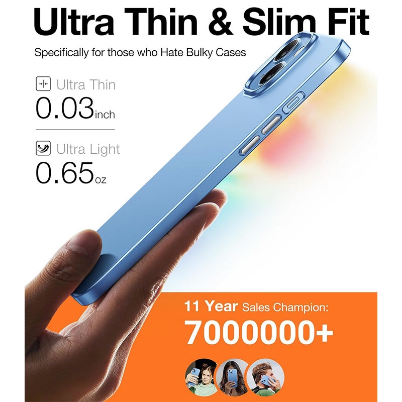 Torras OriginFit Series Phone Case for iPhone 15 6.1? – Light Blue