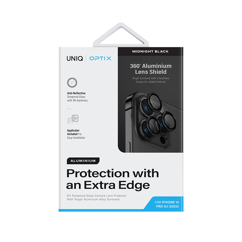 Uniq Optix Aluminium Camera Lens Protector for iPhone 15 Pro 6.1? – Midnight Black