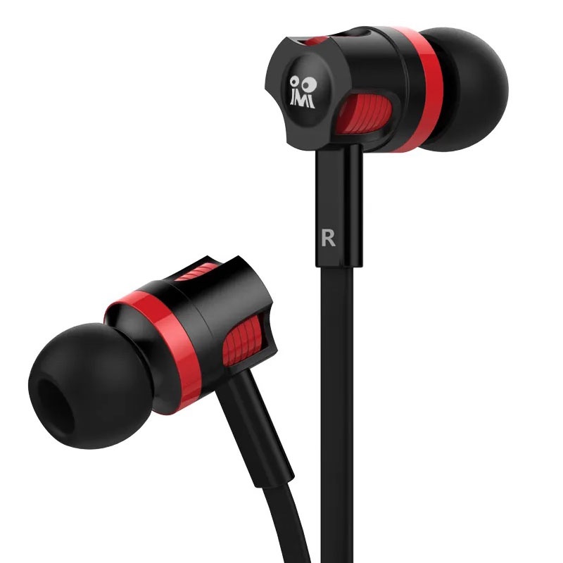 JM26 Longsdom Extra Bass 3.5mm Headphones Wired Earphone With Microphone - Black