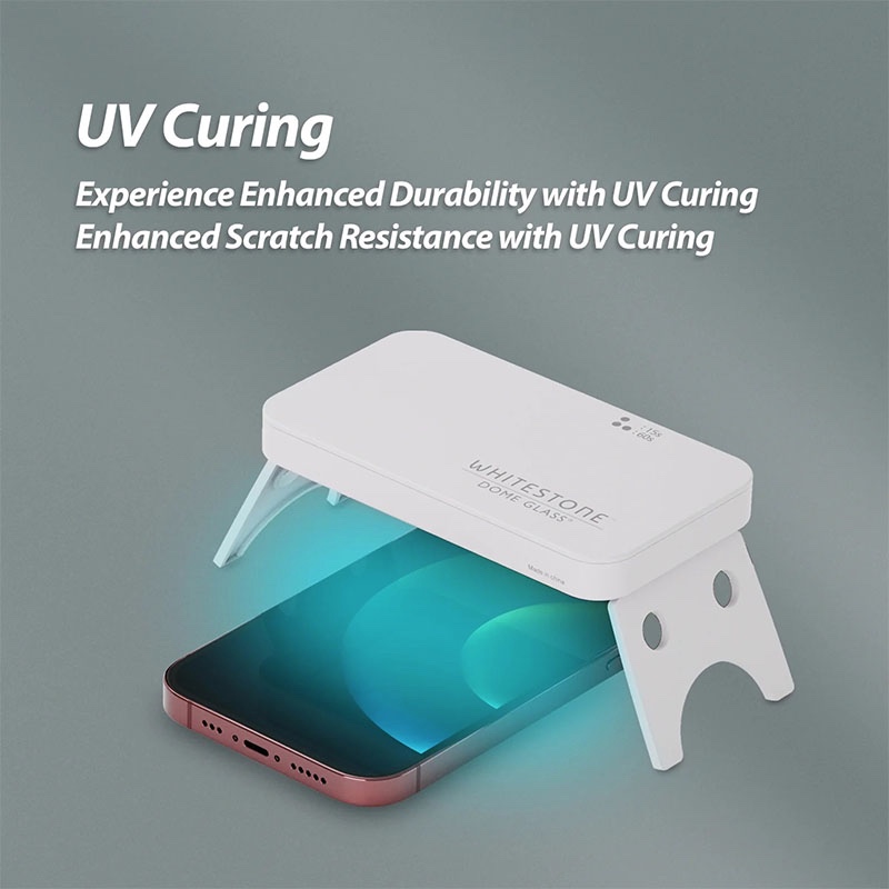 iPhone 15 Pro Max Whitestone Dome [UV GEN] Hard Coated Film Screen Protector with UV light – 2 Pack Film