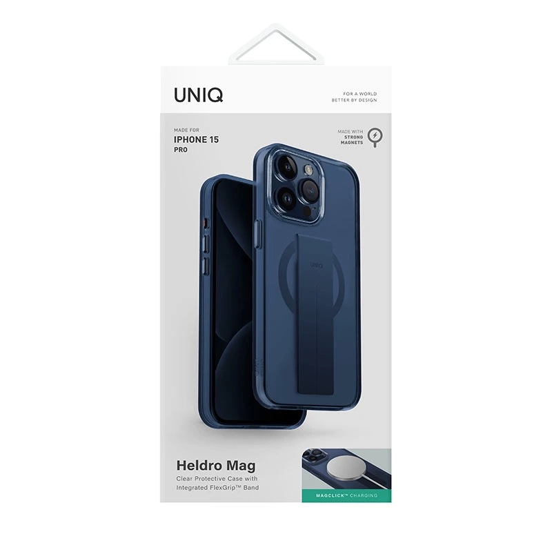 Uniq Heldro Mag MagSafe/MagClick Compatible Case for iPhone 15 Pro – Ultramarine Deep Blue