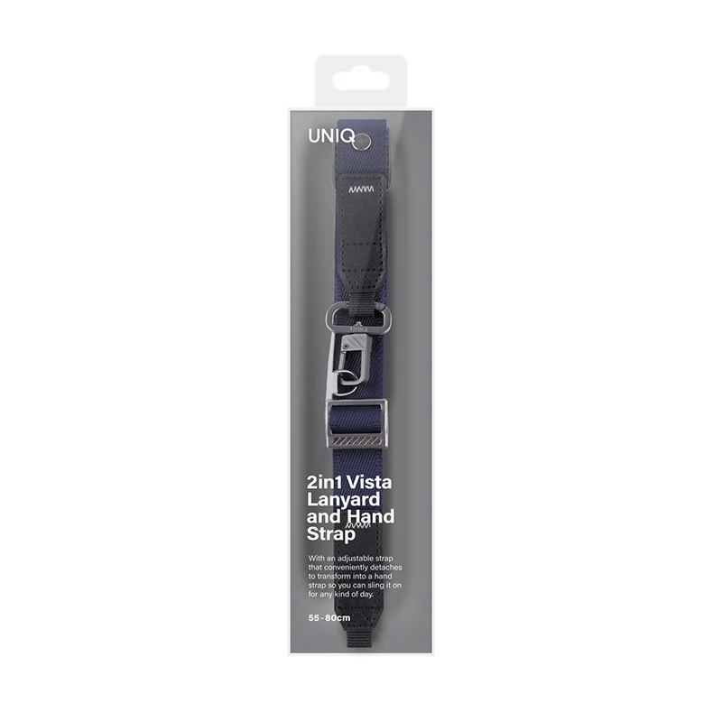 Uniq Vista Lanyard with Hand Strap 2 in1 for Mobile Phones – Navy Blue