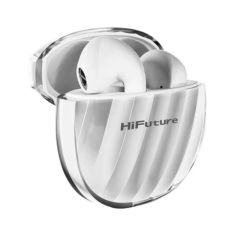 HiFuture Flybuds 3 True Wireless Earphones Bluetooth 5.3 with 4 Built-in Microphones, Environmental Noise Cancellation - White