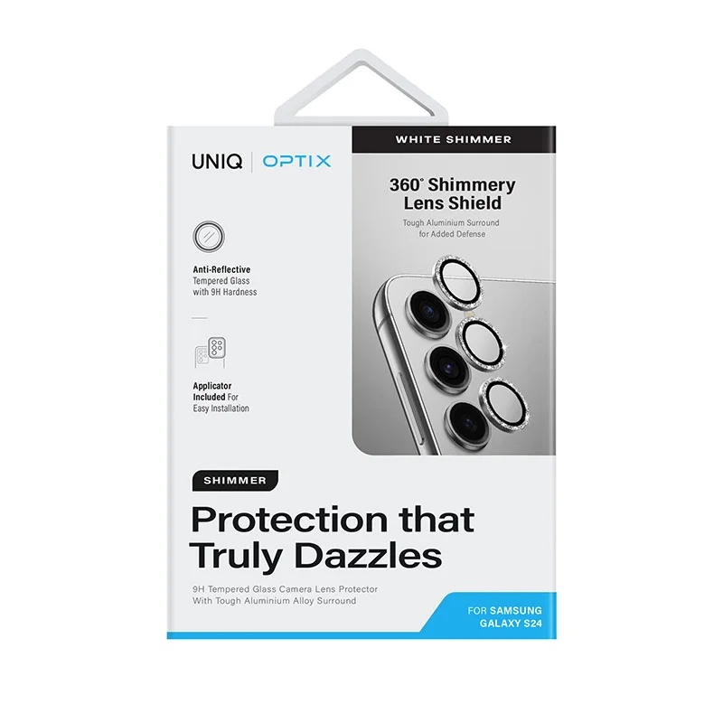 UNIQ Optix Camera Lens Protector for Samsung Galaxy S24 - White Shimmer
