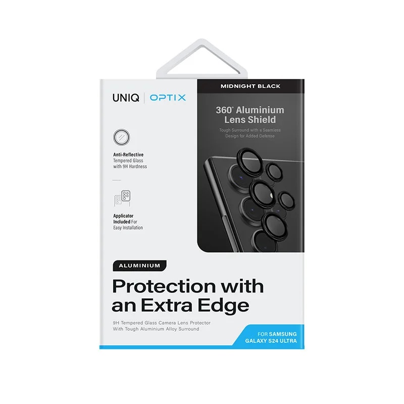 UNIQ Optix Camera Lens Protector for Samsung Galaxy S24 Ultra - Midnight Black