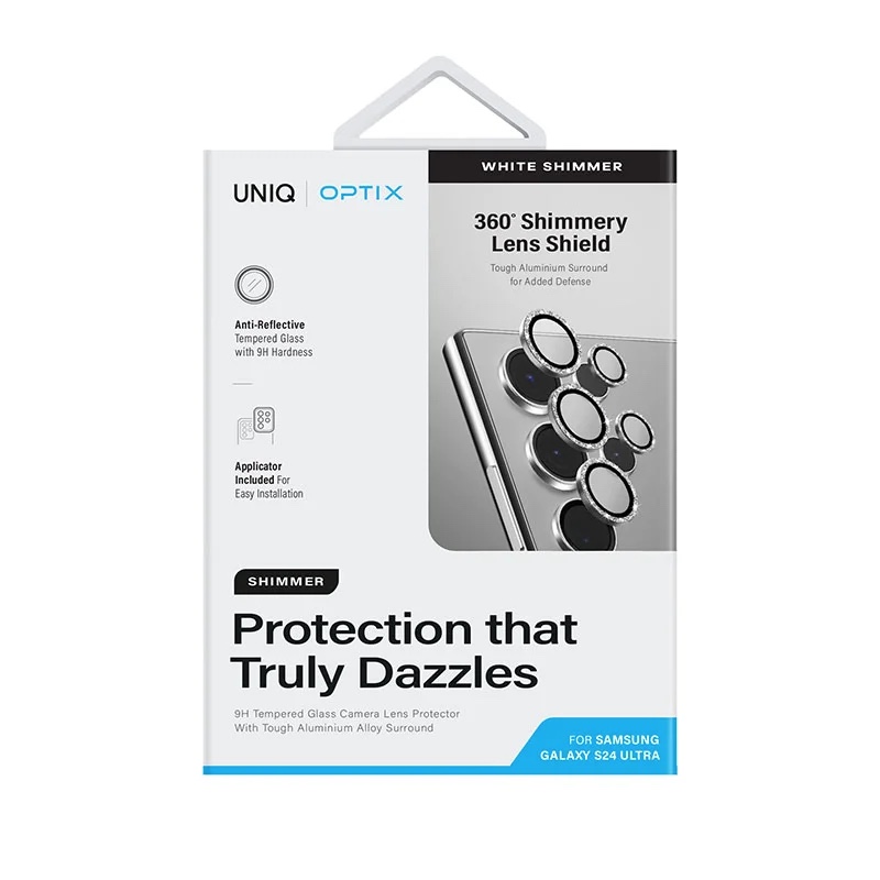 UNIQ Optix Camera Lens Protector for Samsung Galaxy S24 Ultra - White Shimmer