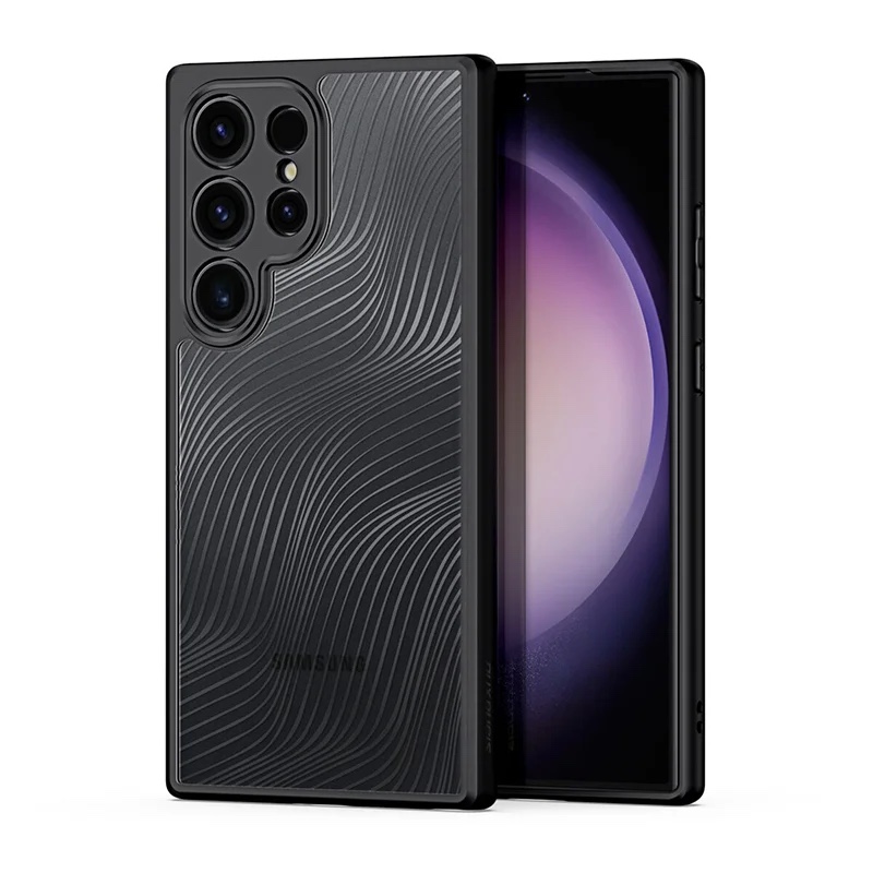 Aimo Series Phone Case for Samsung Galaxy S24 Ultra – Transparent Black