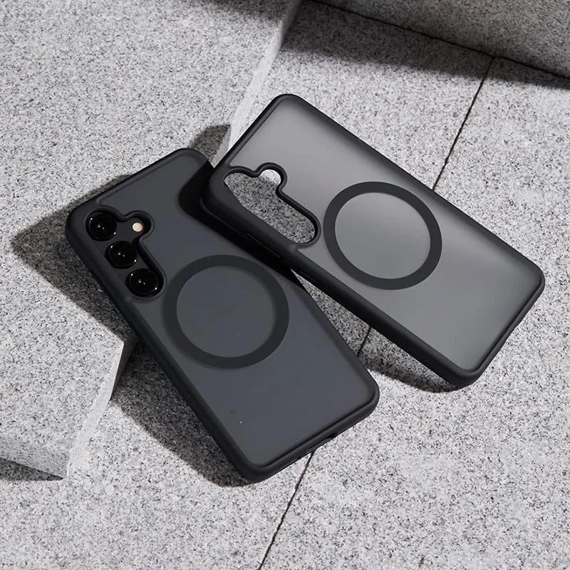 Torras Guardian Magnetic (Magsafe Compatible) Series Phone Case for Samsung Galaxy S24 – Black