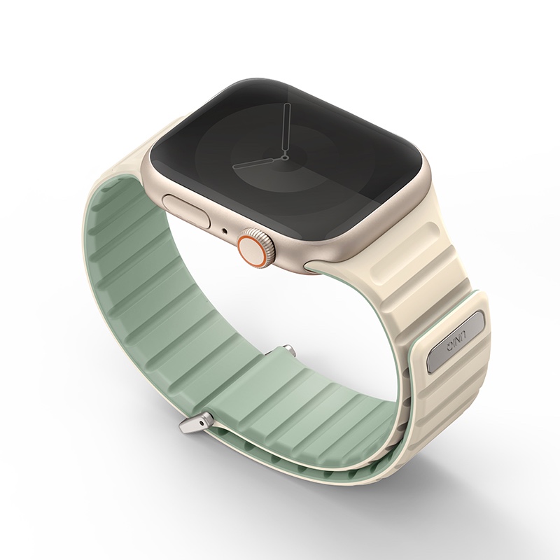 UNIQ Revix Evo Reversible Magnetic Apple Watch Strap for Series 1-10, & SE/SE2 41/40/42MM – Soft Mint