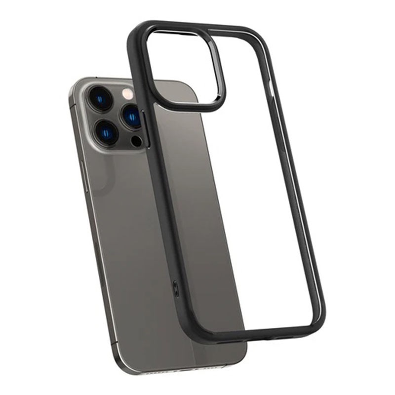 Spigen Crystal Hybrid Phone Case for iPhone 14 Pro Max – Matte Black