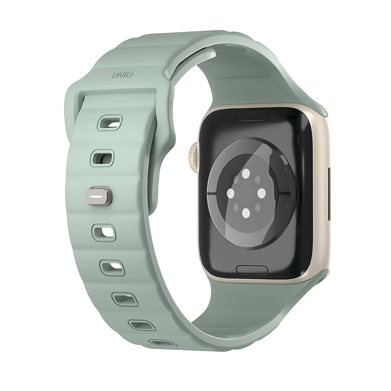 Uniq Stride FKM Tough Rubber Apple Watch Strap for Series 1-10 & SE/SE2 - 41/40/42MM - Iceplant Green