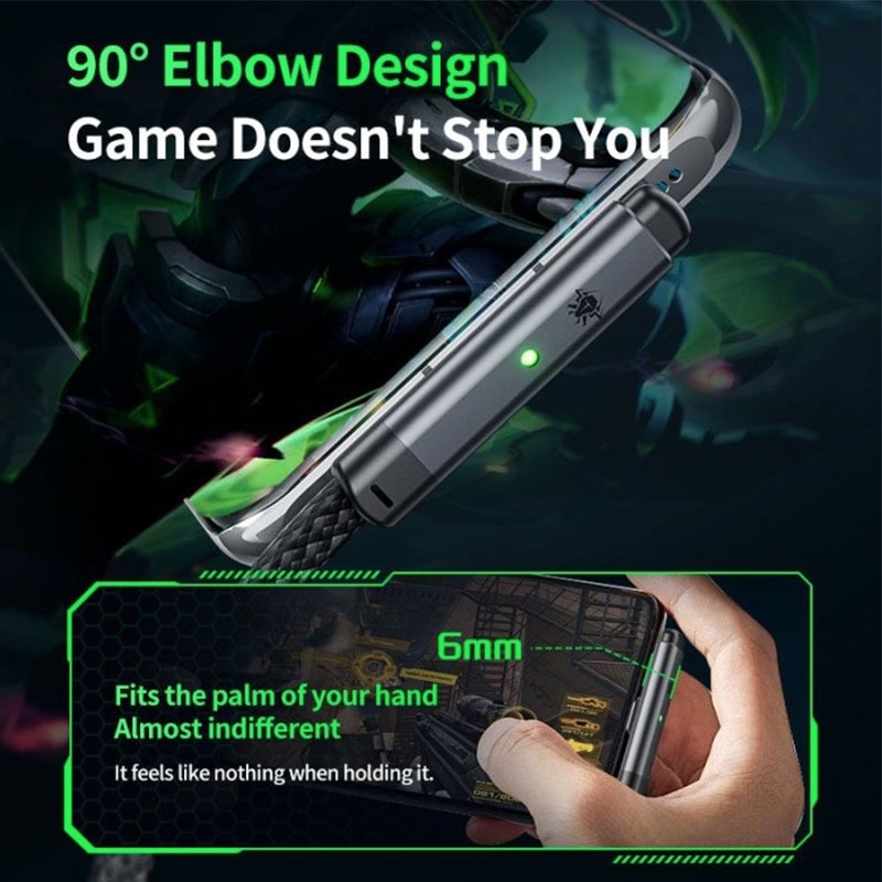 Plextone C2LT T100 Type C To Lightning PD 20W  Elbow Gaming Smart LED Charge Cable