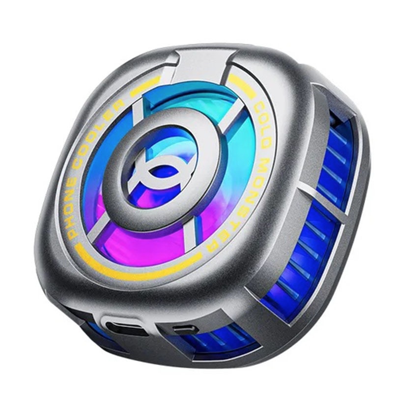 Plextone EX2 Ultra Magnetic Cooling Fan with RGB Light Refrigeration Radiator for Mobile Phones, Tablet