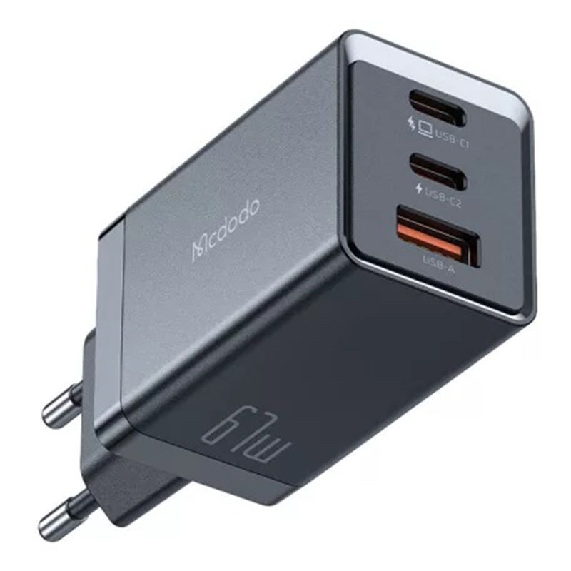 Mcdodo 67W Gan Charger with Type C to Lightning Cable - Black
