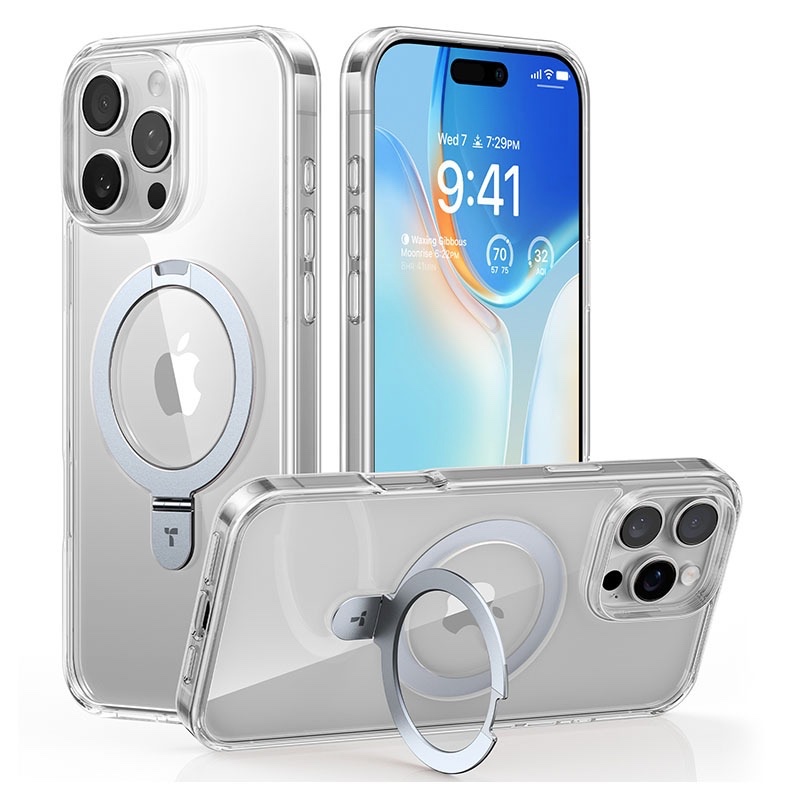 Torras UPRO Ostand Clear Series Magsafe Compatible Phone Case for iPhone 16 Pro Max – Clear
